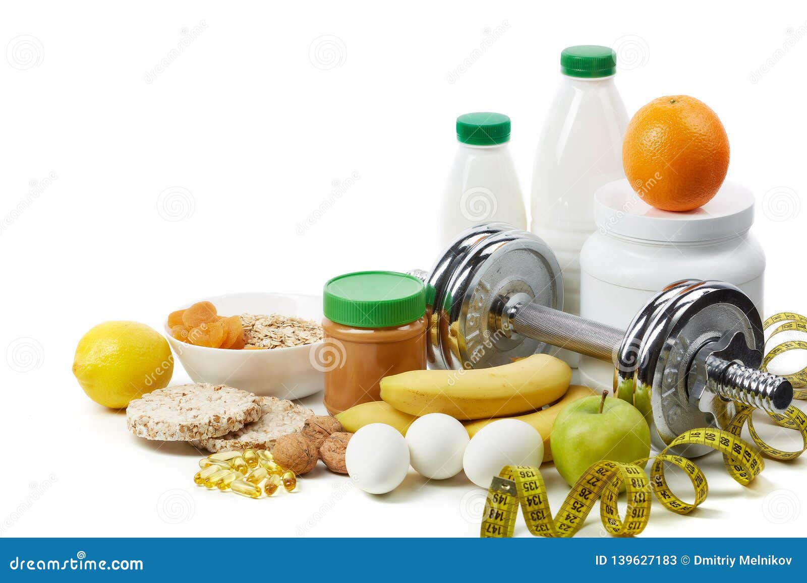 Sports Nutrition and Fitness Equipment Stock Image - Image of lifestyle