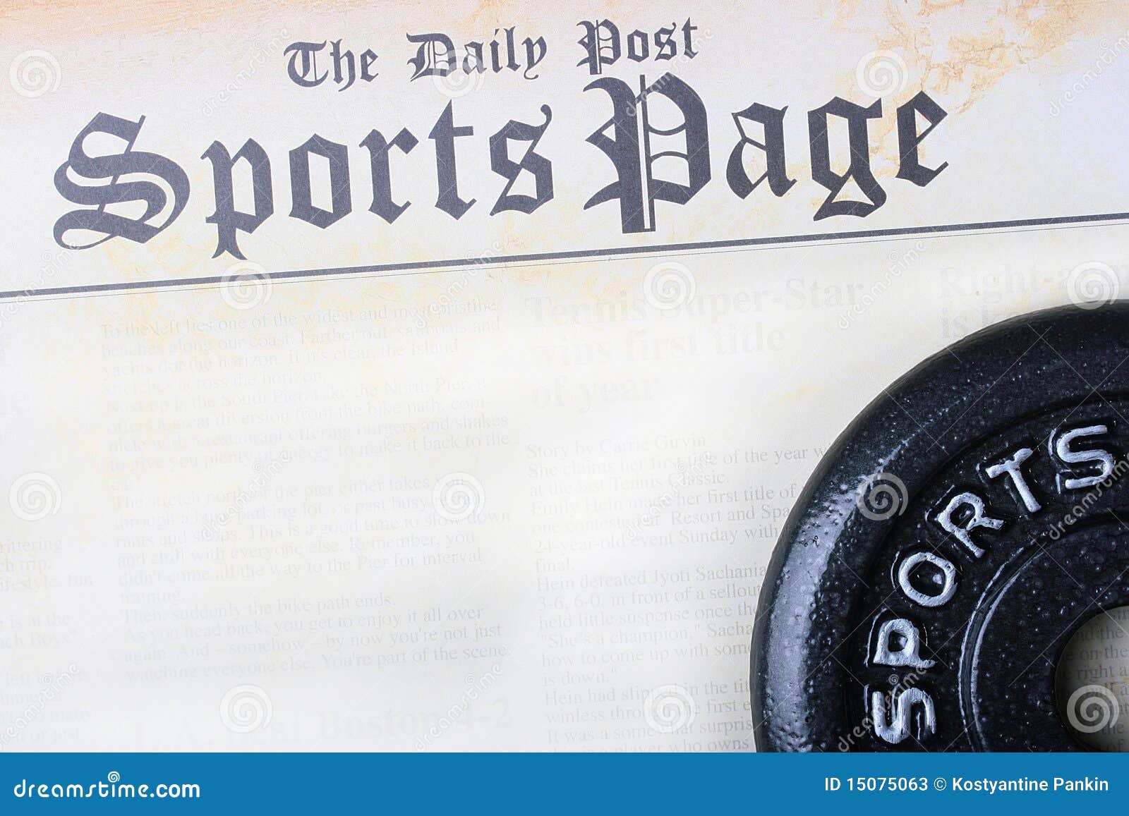 Sports page stock image. Image of creative, plate, sports 15075063