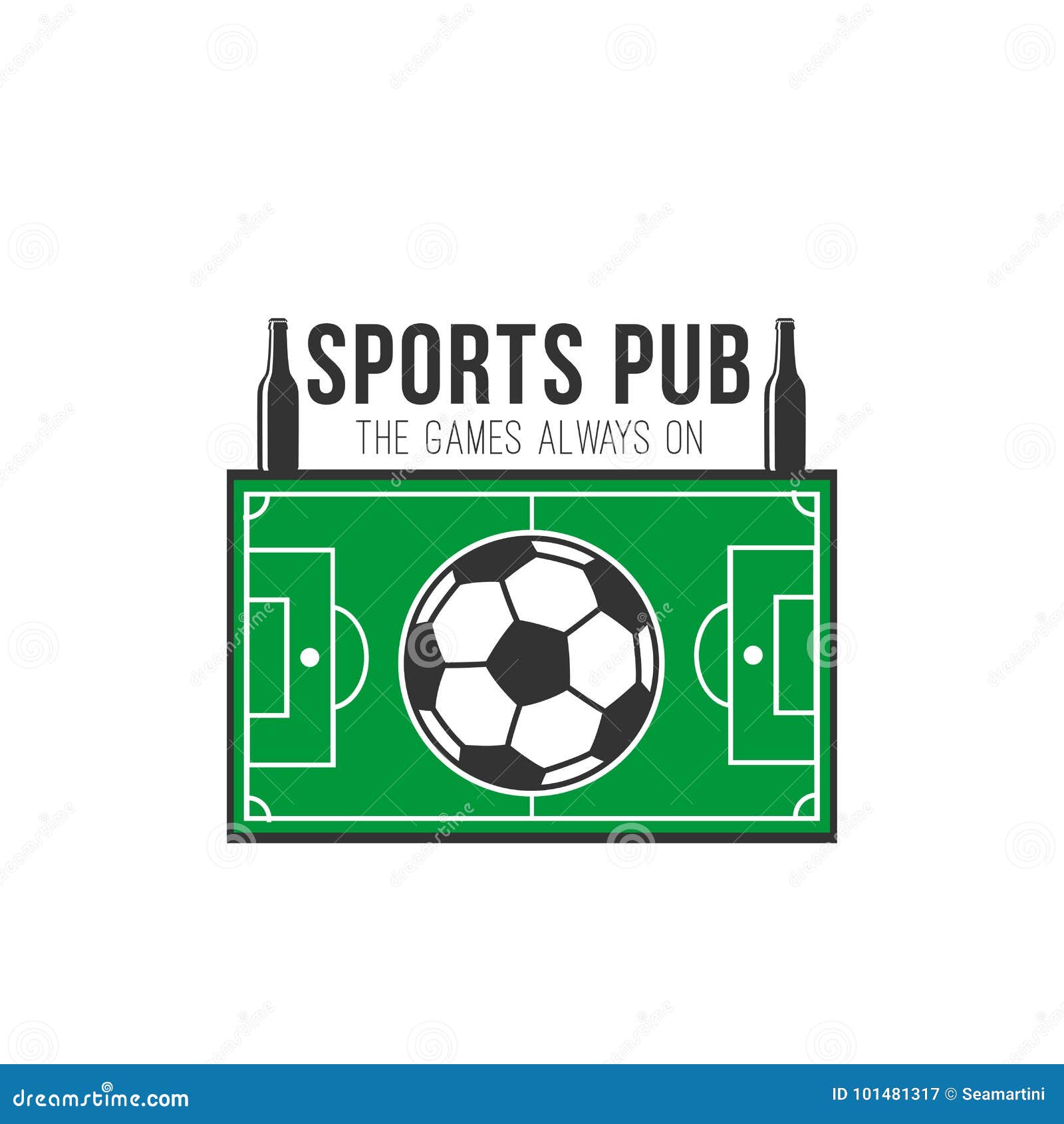 Soccer Sports Pub Football Fan Bar Vector Icon Stock Vector Illustration Of Player Referee