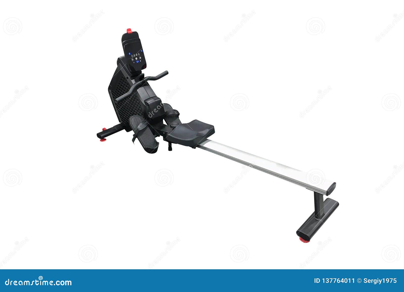 sports rowing machine  on white background