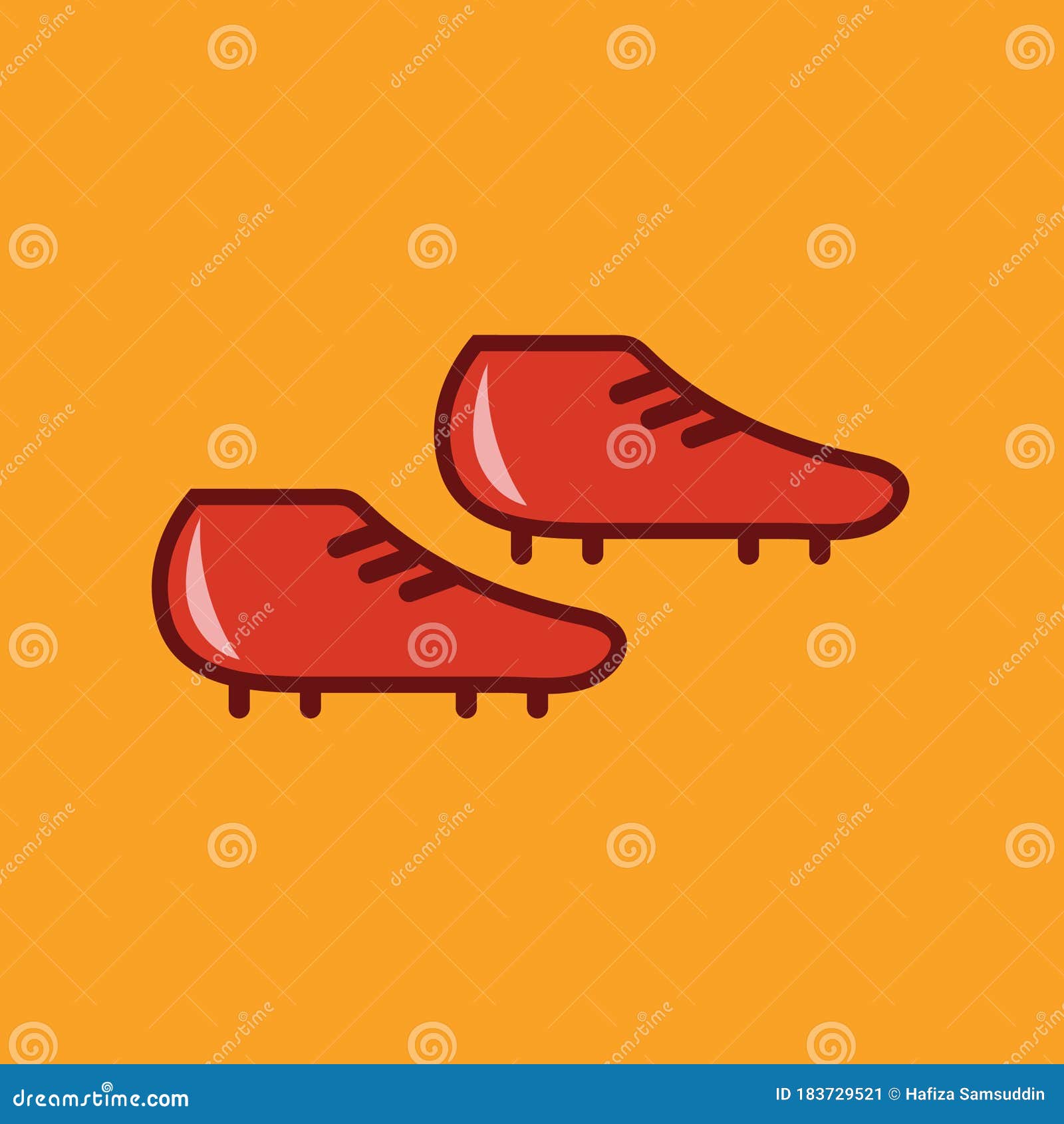 Sports Shoe. Vector Illustration Decorative Background Design Stock