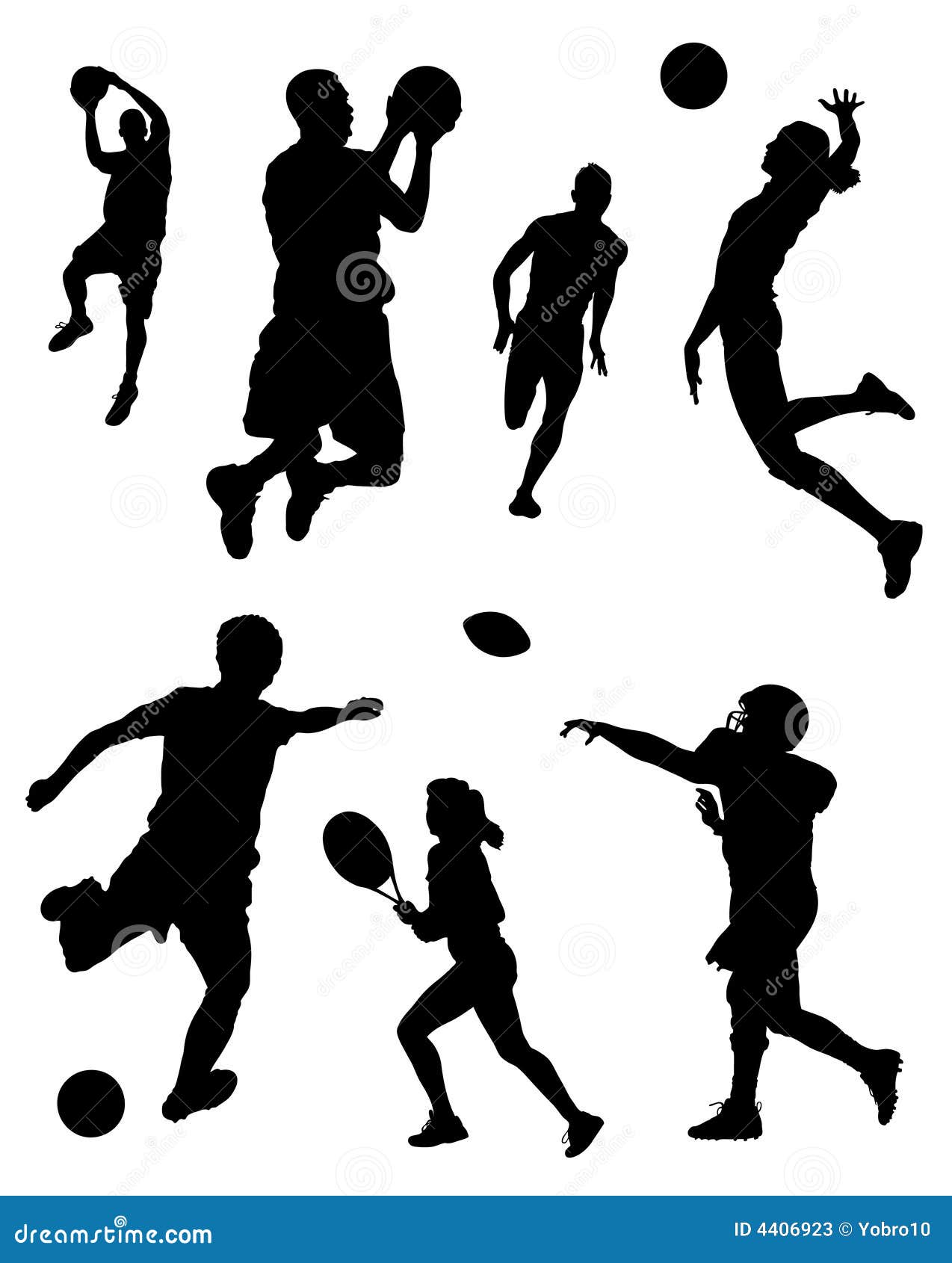 sports silhouettes