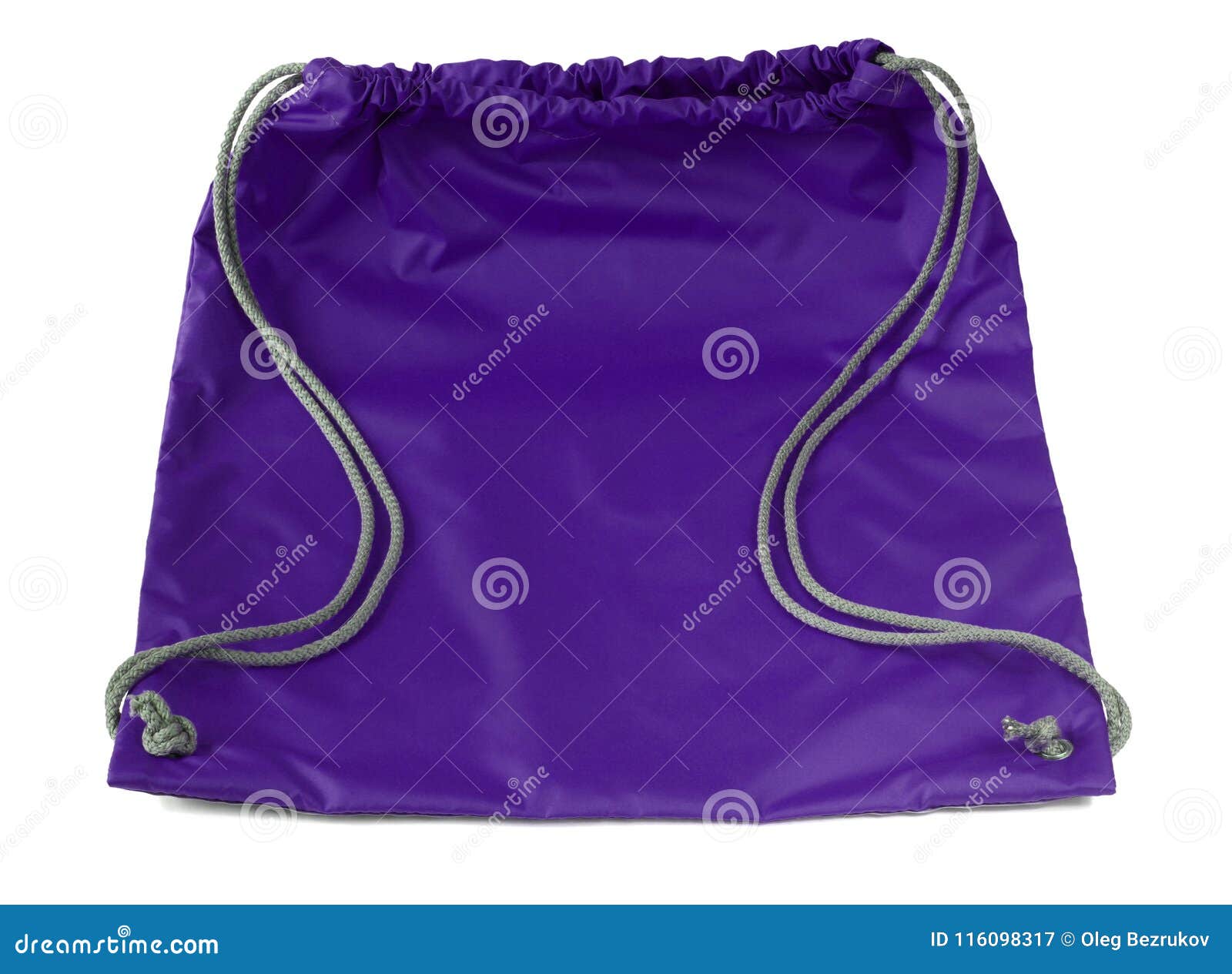 Sports String Bag with Drawstring on a White. Ultra Violet Color Stock ...