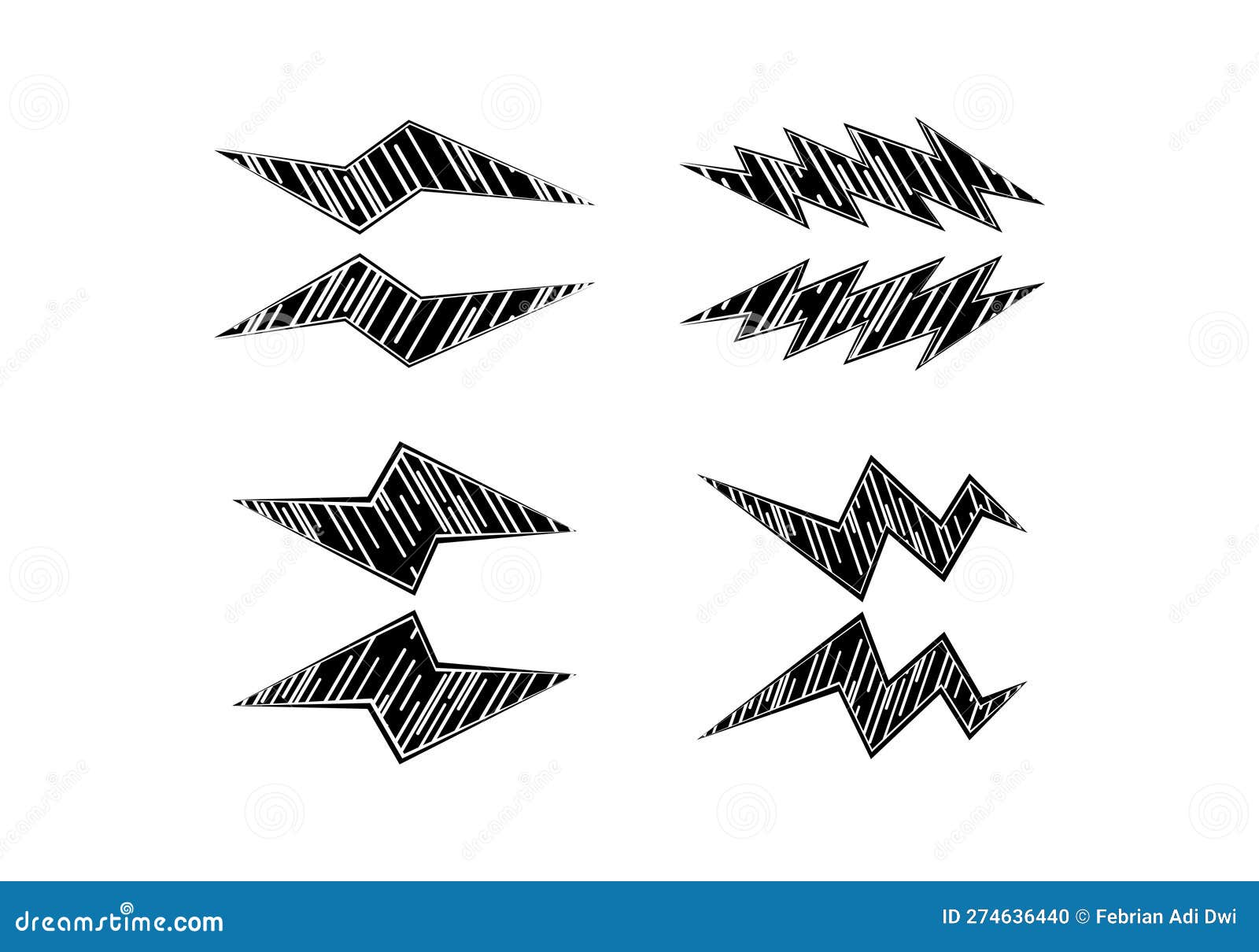 Sports stripes, car stickers black color. Racing decals for tuning.  20928753 Vector Art at Vecteezy