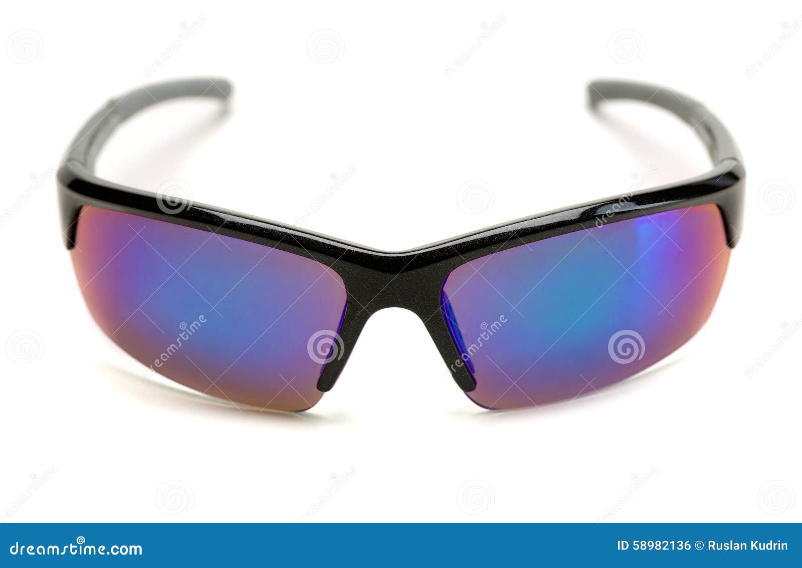 Sports Sunglasses with Blue Lenses Stock Photo Image of modern, cool