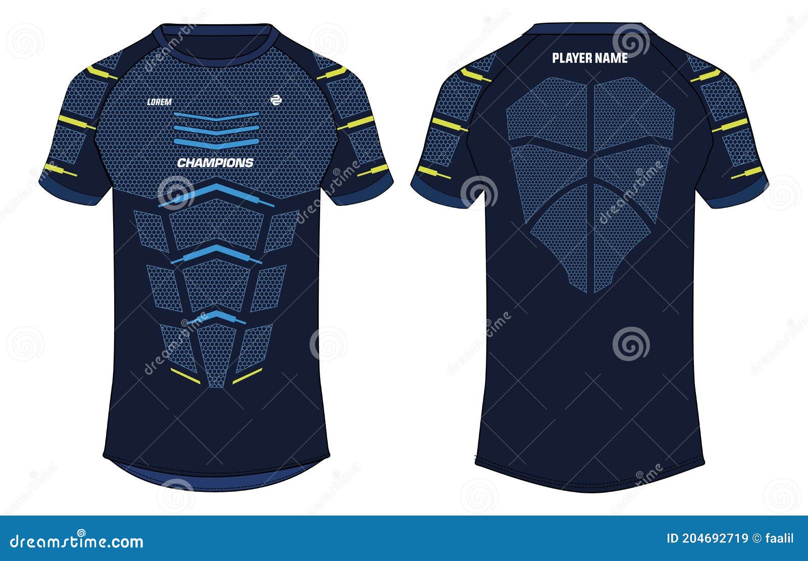 Download Sports T-shirt Jersey Design Concept Vector Template, Sports Jersey Concept With Front And Back ...