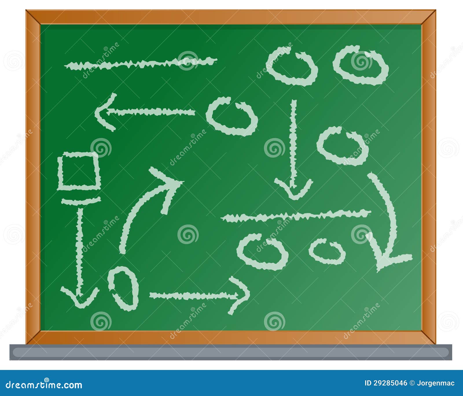 Sports Tactics on Chalkboard Stock Vector Illustration of concepts