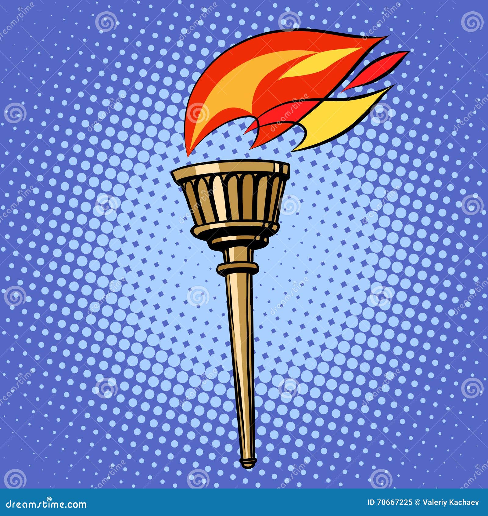Sports Torch, Fire Torchbearer Stock Vector - Illustration of modern