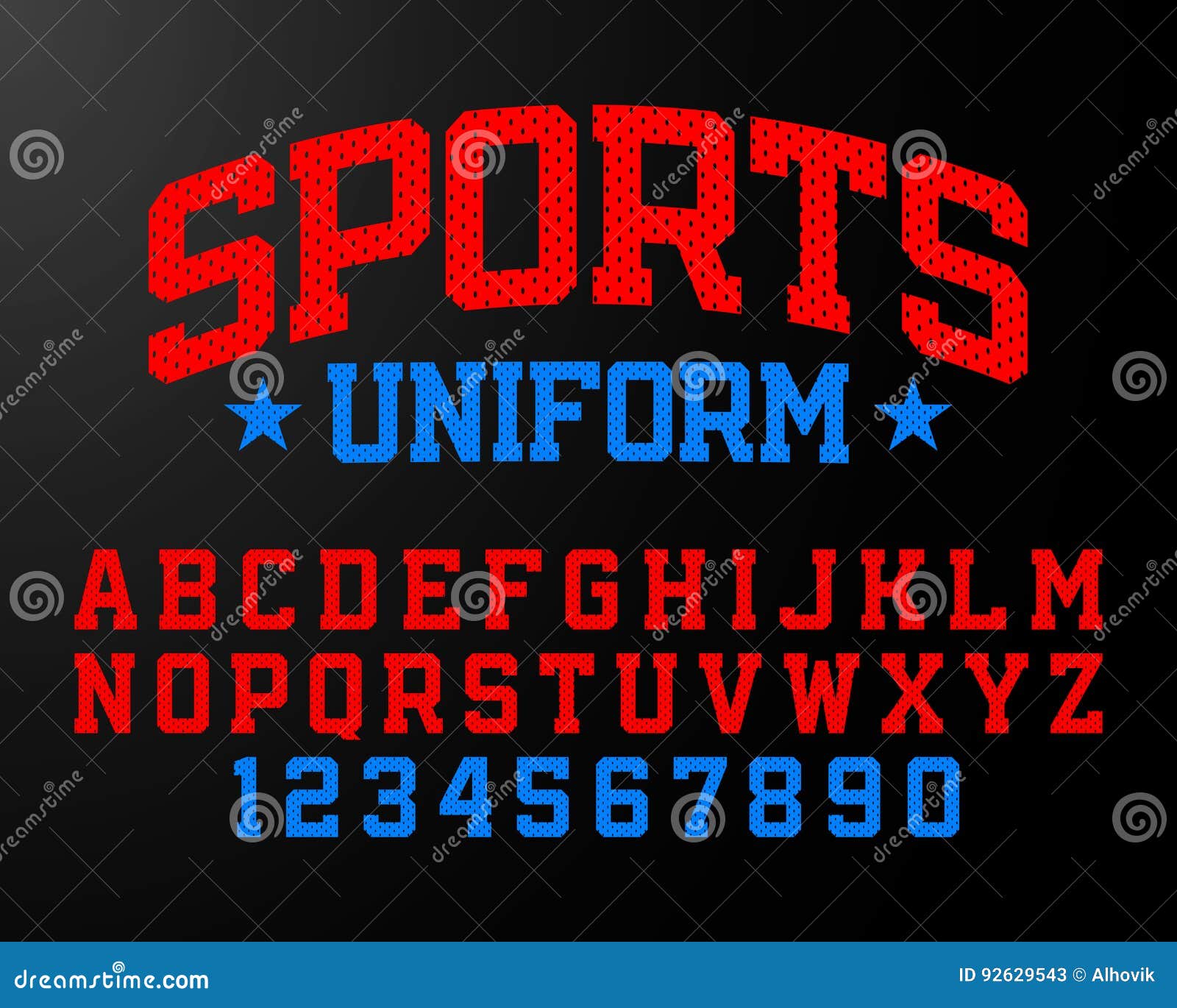 Sports uniform style font stock vector. Illustration of symbol - 92629543