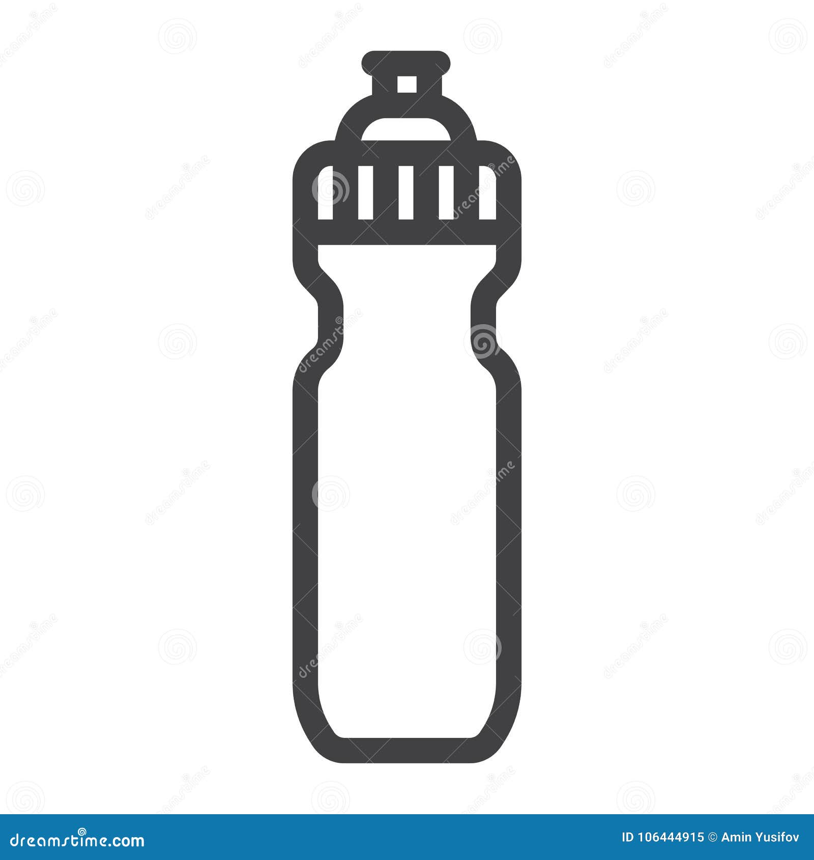 sports water bottle line icon, fitness and sport