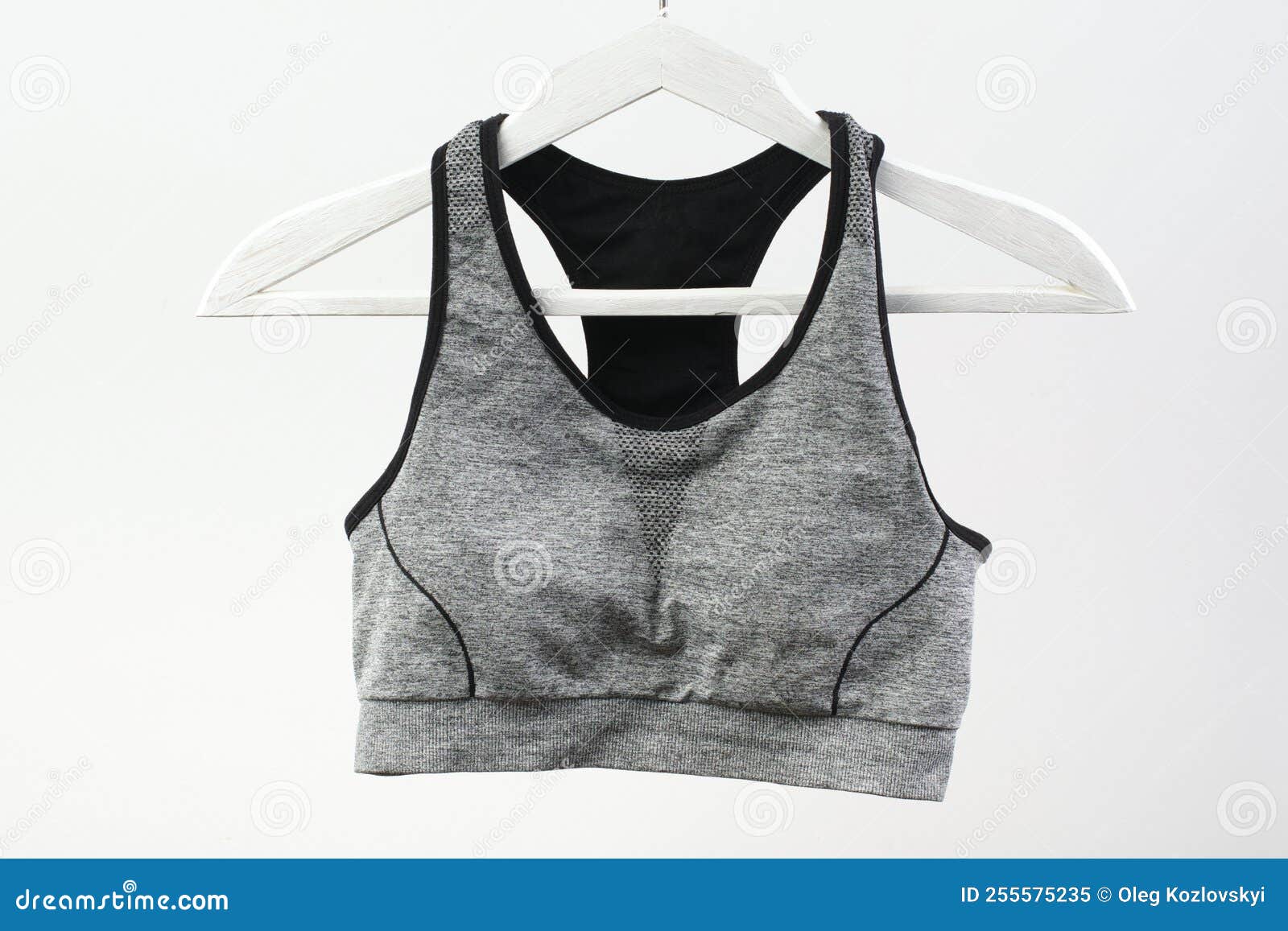 Sports Women`s Bra on a White Hanger on a White Background Stock Image -  Image of sportswear, clothing: 255575235