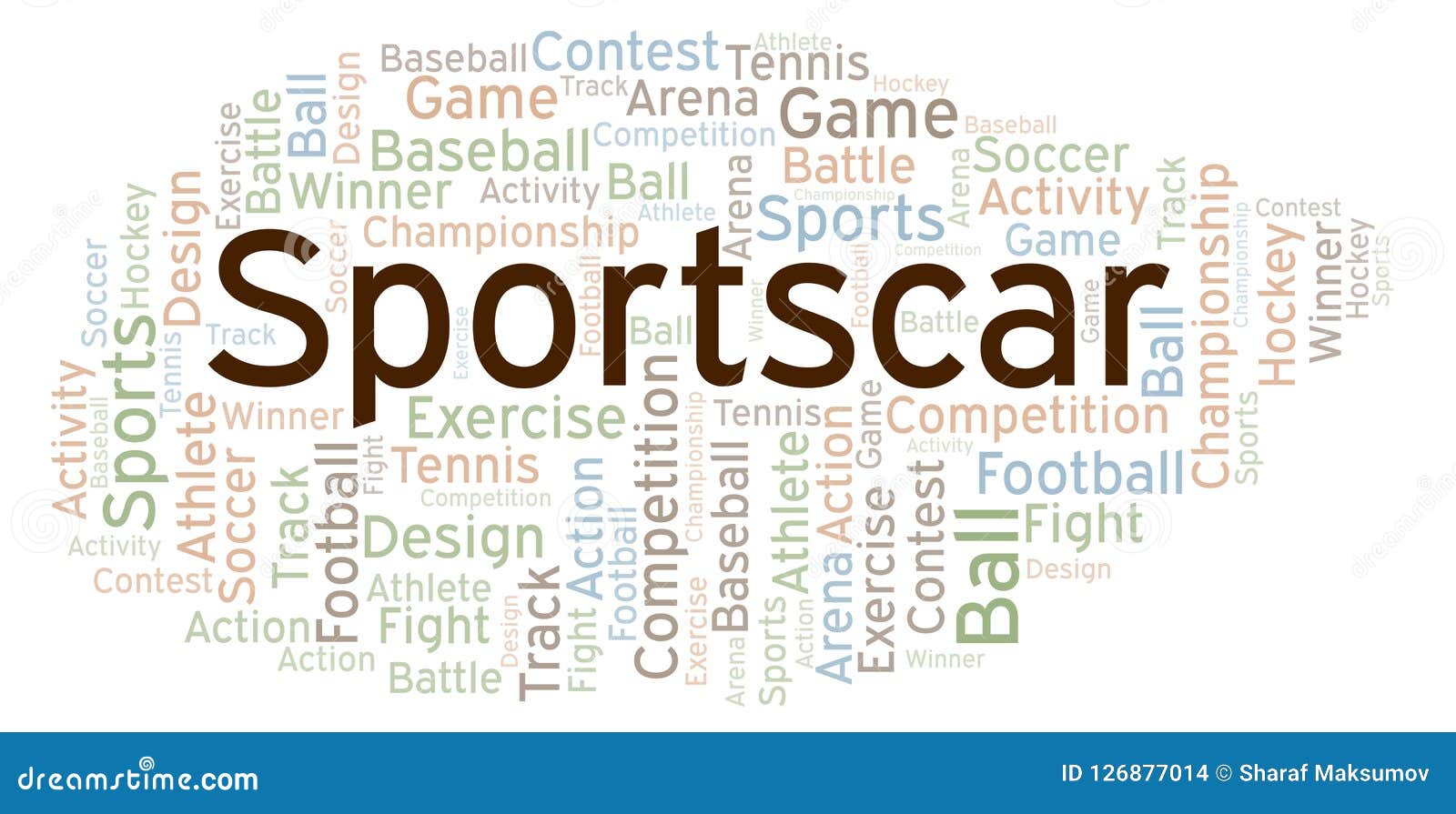 Sportscar word cloud. stock illustration. Illustration of track 126877014