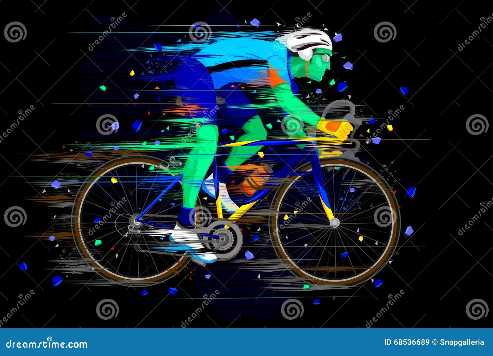 sportsman doing cycling