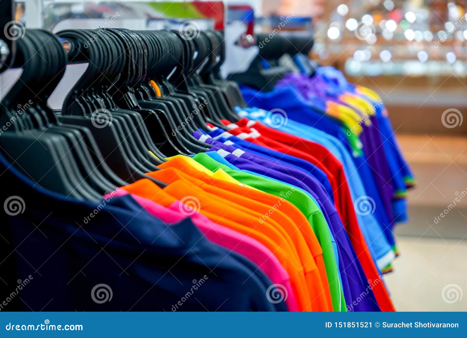 Sportswear Hang on Th the Clothesline in the Sport Shop Stock Image ...