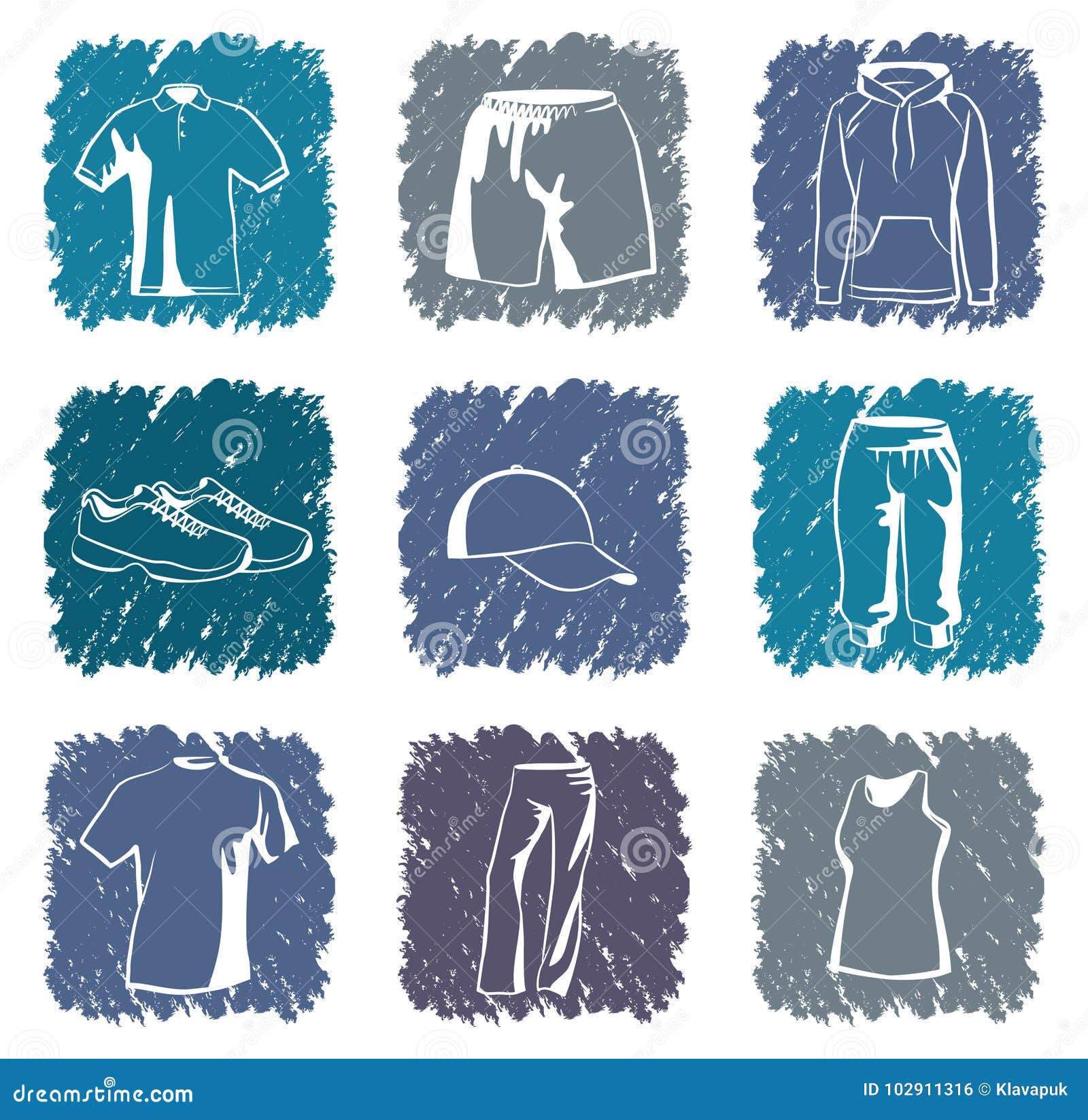 Sportswear Icons.Vector Illustration Stock Vector - Illustration of ...