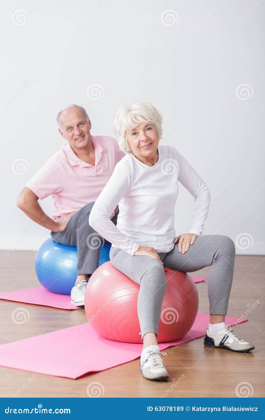 Sporty Elderly Couple Having Fun Stock Image Image Of Caucasian