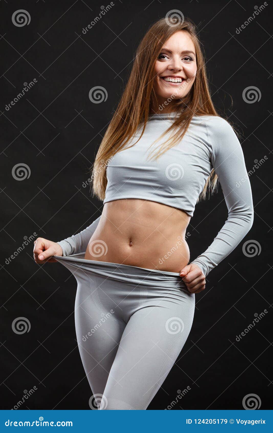 Sporty Blonde Girl in Thermal Clothing for Women Stock Photo - Image of  young, clothes: 270190856