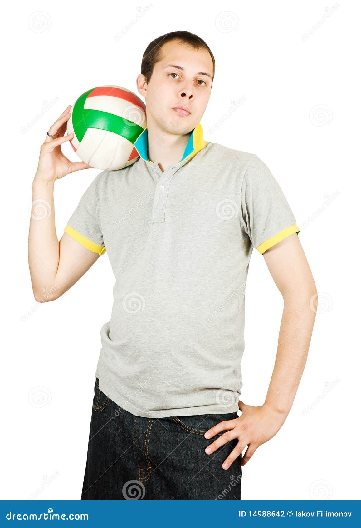 Sporty man stock photo. Image of game, sporty, isolated 14988642