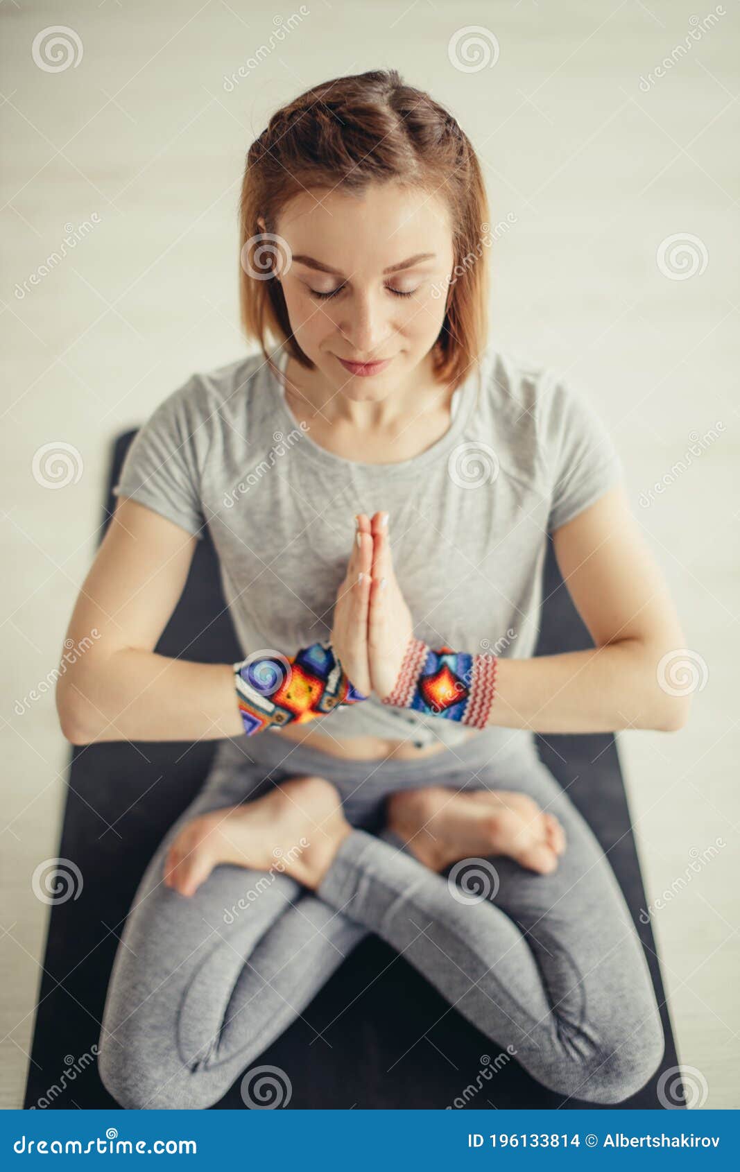 Beautiful Women Sitting Cross Legged Yoga Stock Photo 45529822 |  Shutterstock