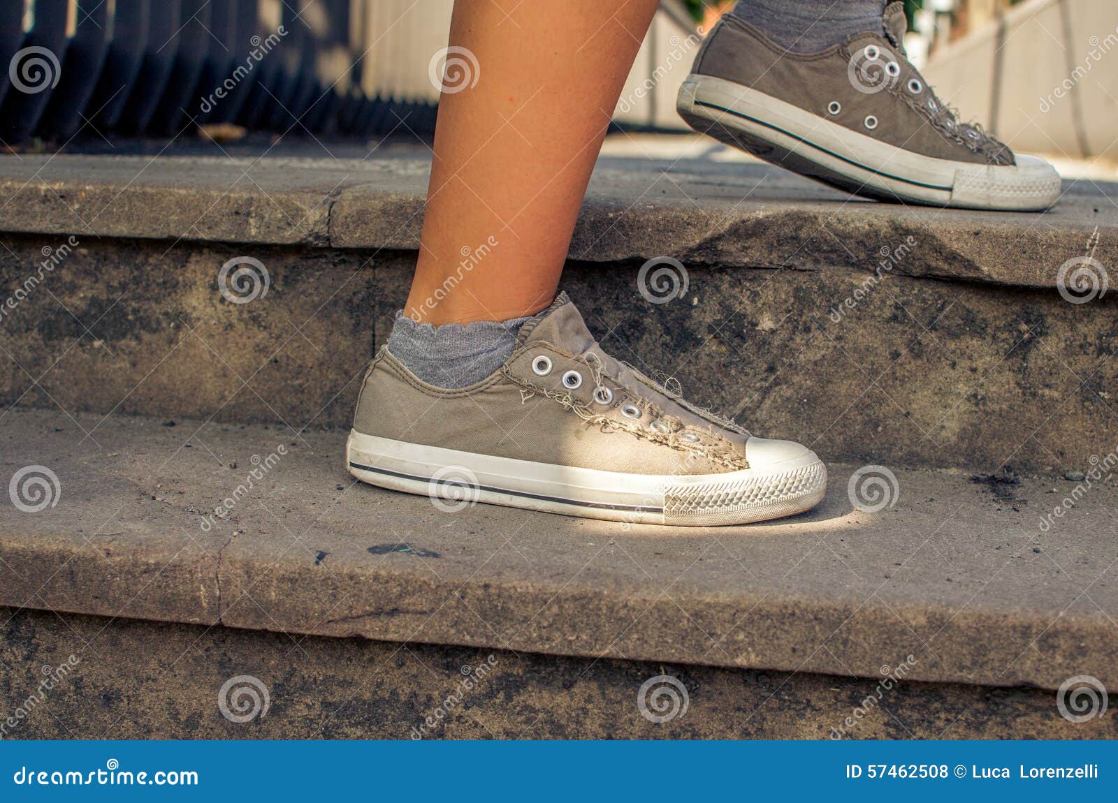 Sporty Woman Take a Step Up Stock Photo - Image of moving, sport: 57462508
