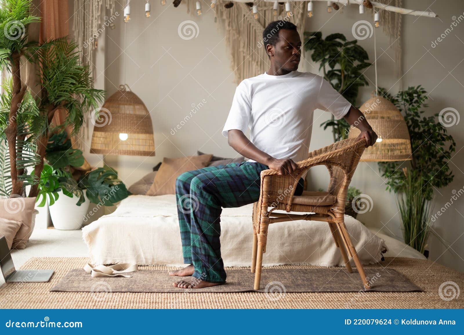 Man in sitting pose on chair Royalty Free Vector Image