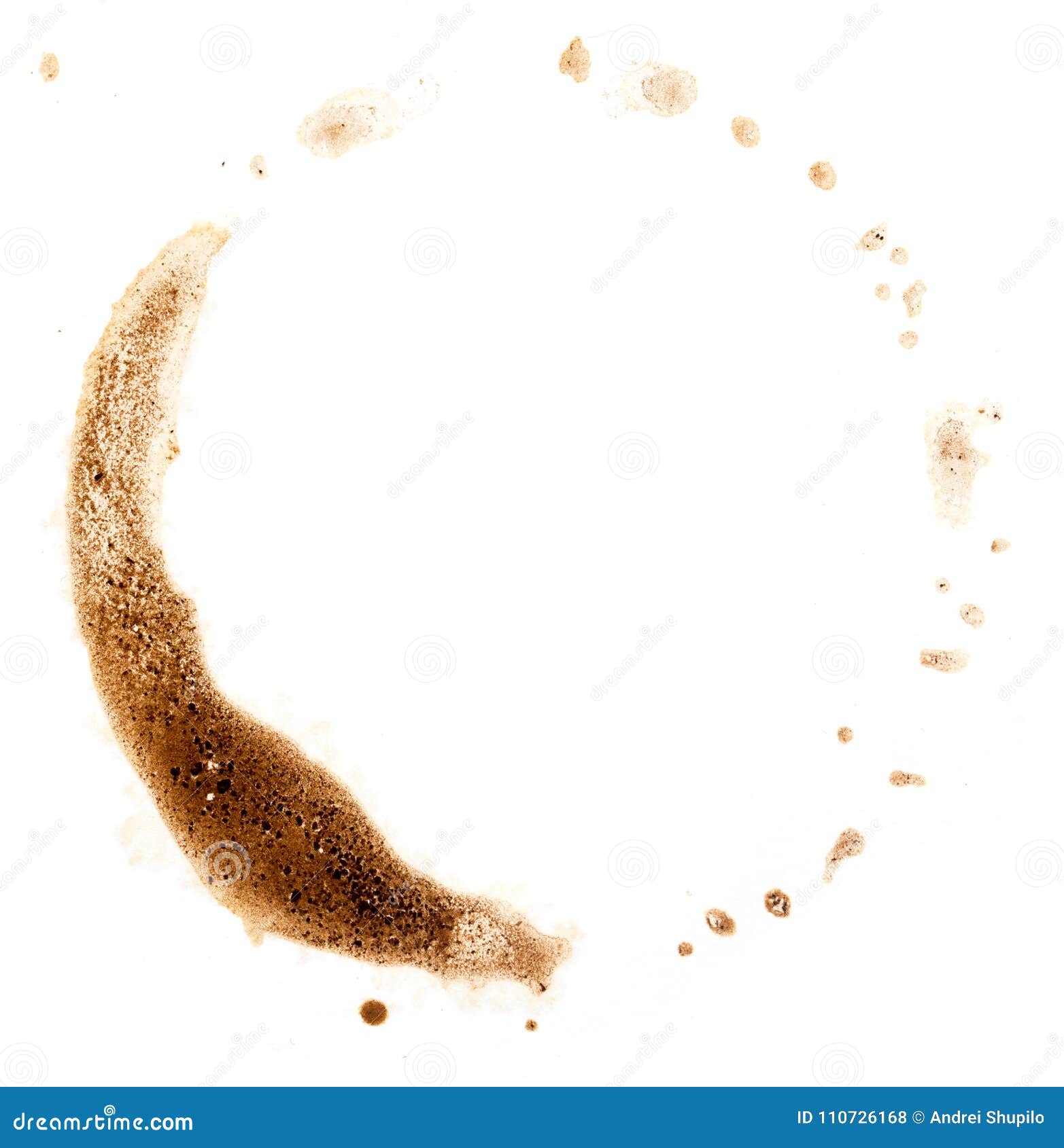 Spot of Coffee Isolated on White Background Stock Photo - Image of ...