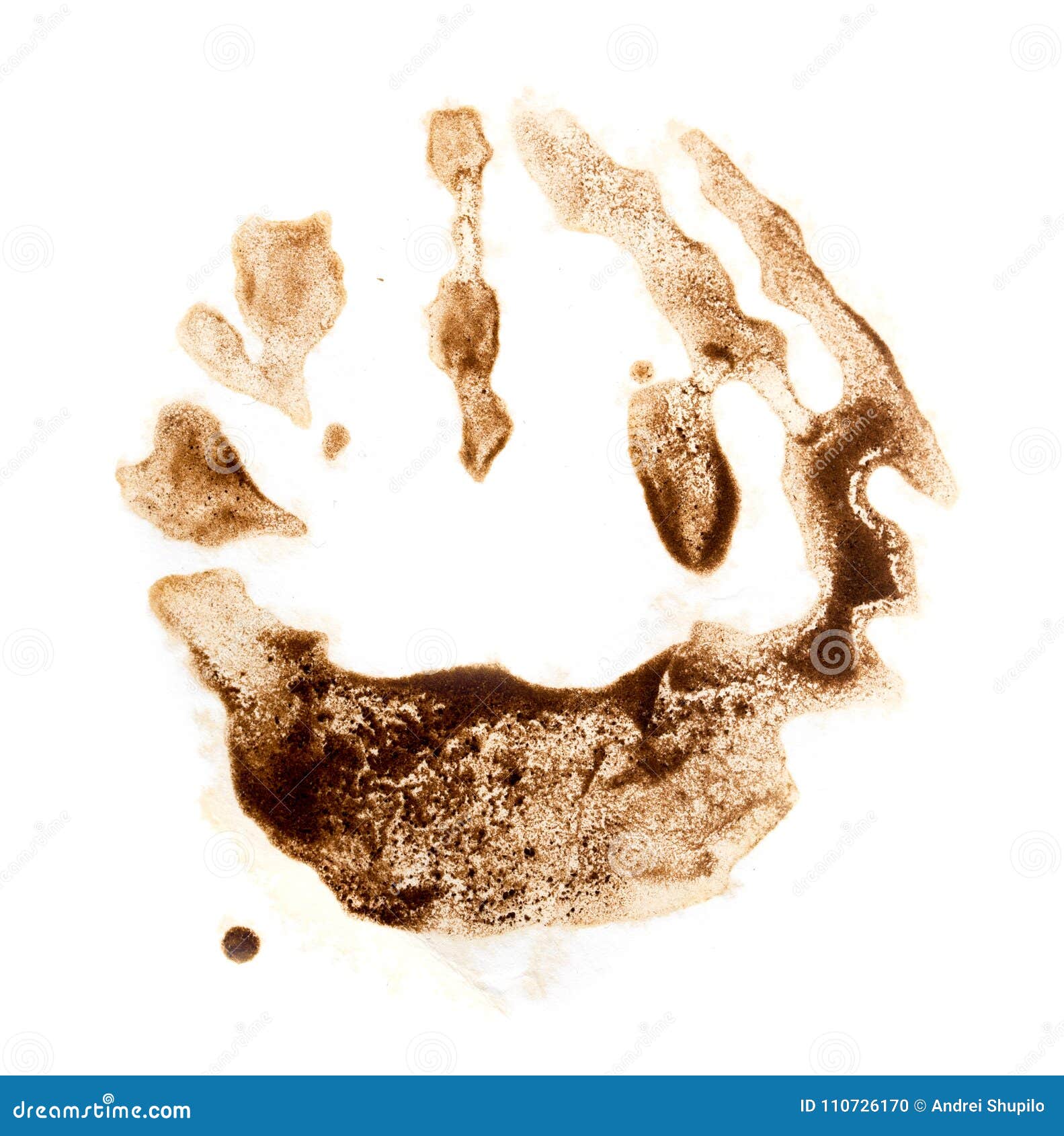 Spot of Coffee Isolated on White Background Stock Photo - Image of ...