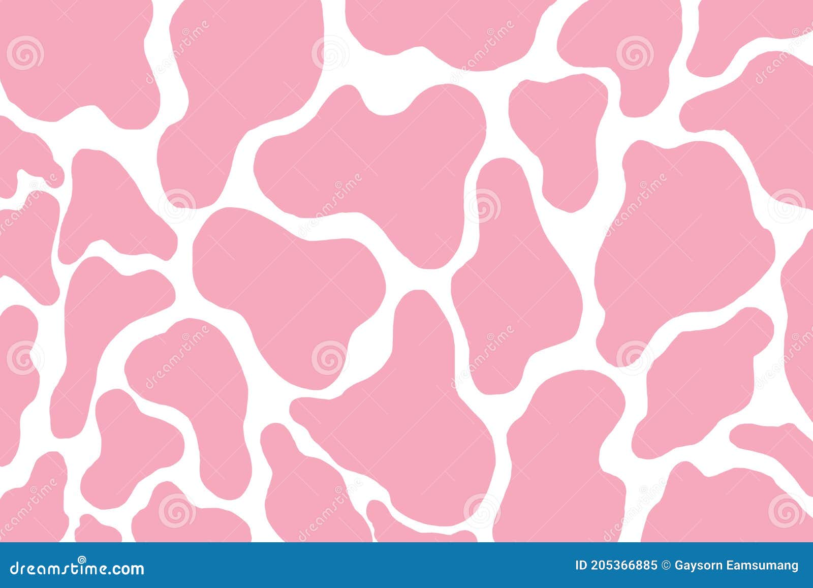 Spot Cow Texture Pattern Pink and White Color Wallpaper Drawing