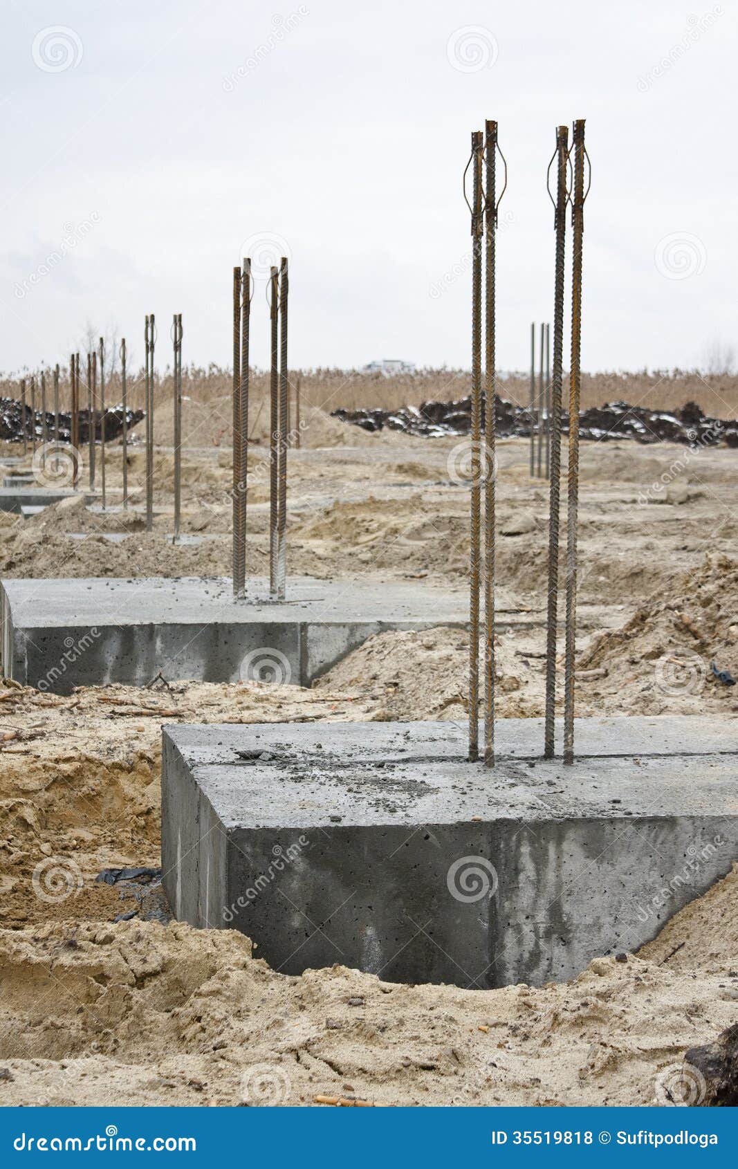 Spot footing stock photo. Image of footing, reinforced 35519818