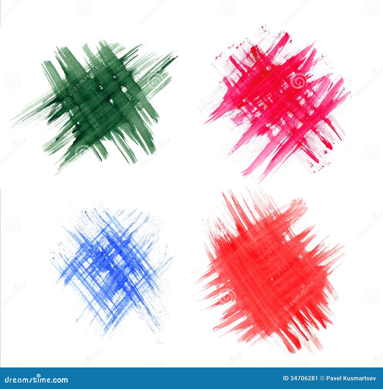 A spot of paint. 4 in 1 stock illustration. Illustration of collections