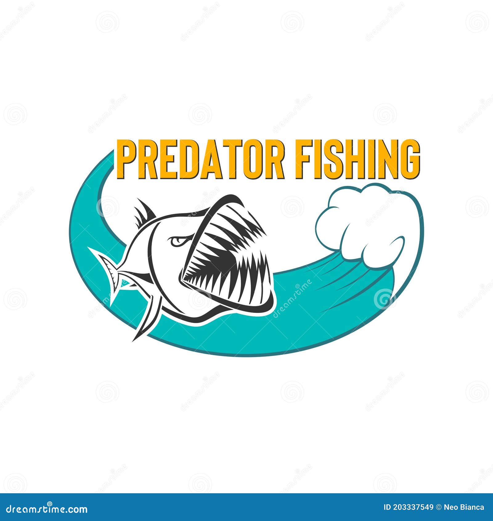 Spot Predator Fishing Illustration Vector Stock Vector - Illustration of  menu, label: 203337549