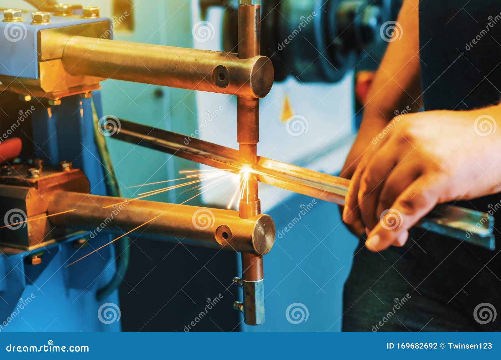Spot Welding Machine stock photo. Image of intelligence 169682692