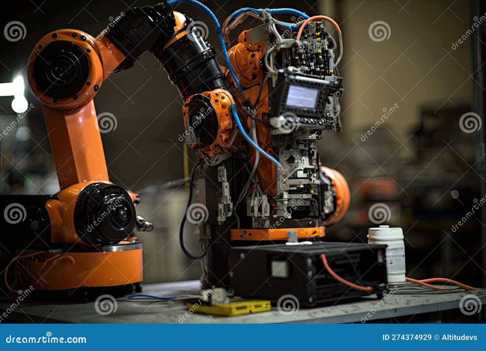 spot welding robot with purpose-built arm, capable of performing delicate and intricate welding jobs