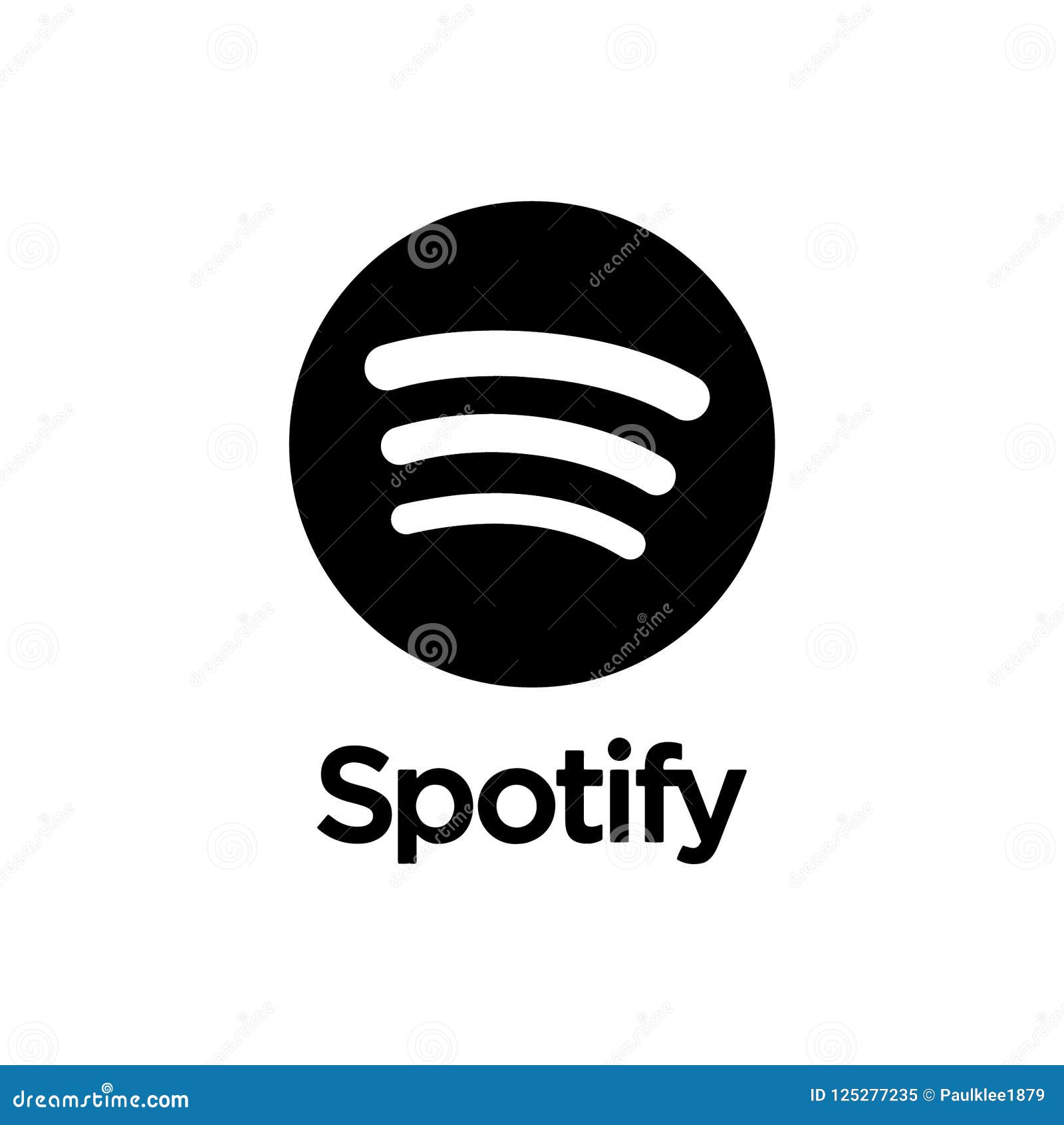 Spotify Icon Printed on Paper. Editorial Image - Illustration of