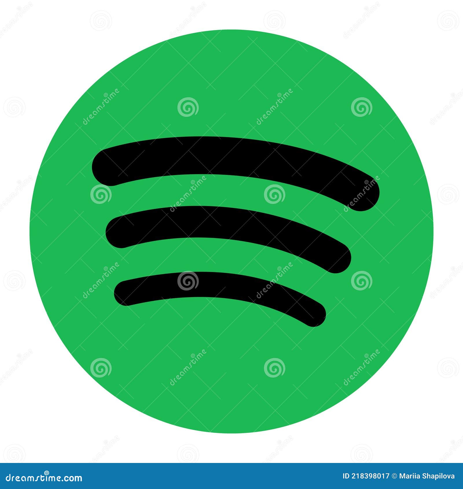 Spotify Vector Logo Music And Podcasts Symbol Editorial Photography