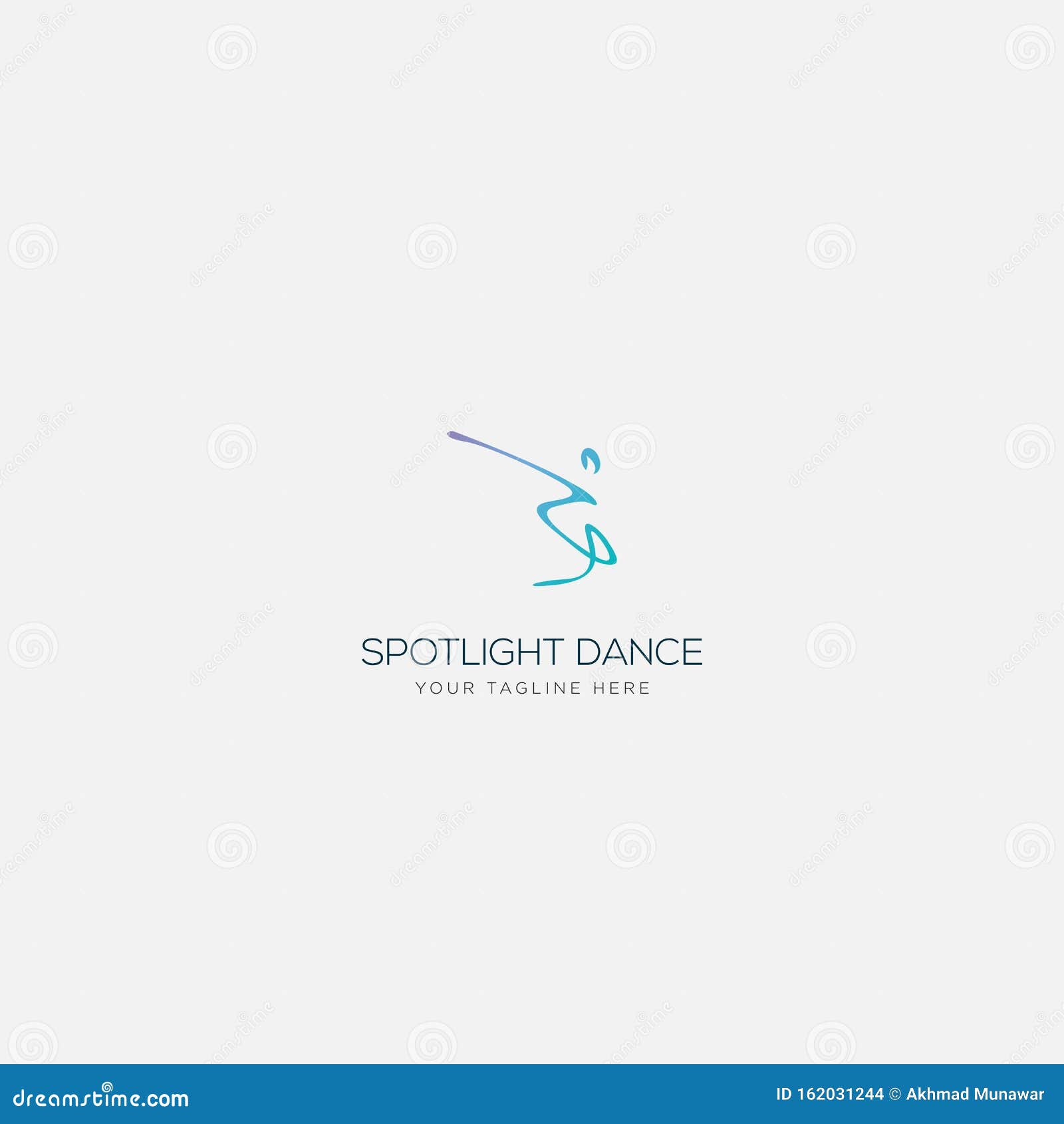 Spotlight Dance Abstract Line Art Logo Designs Stock Vector Illustration of logo, vector