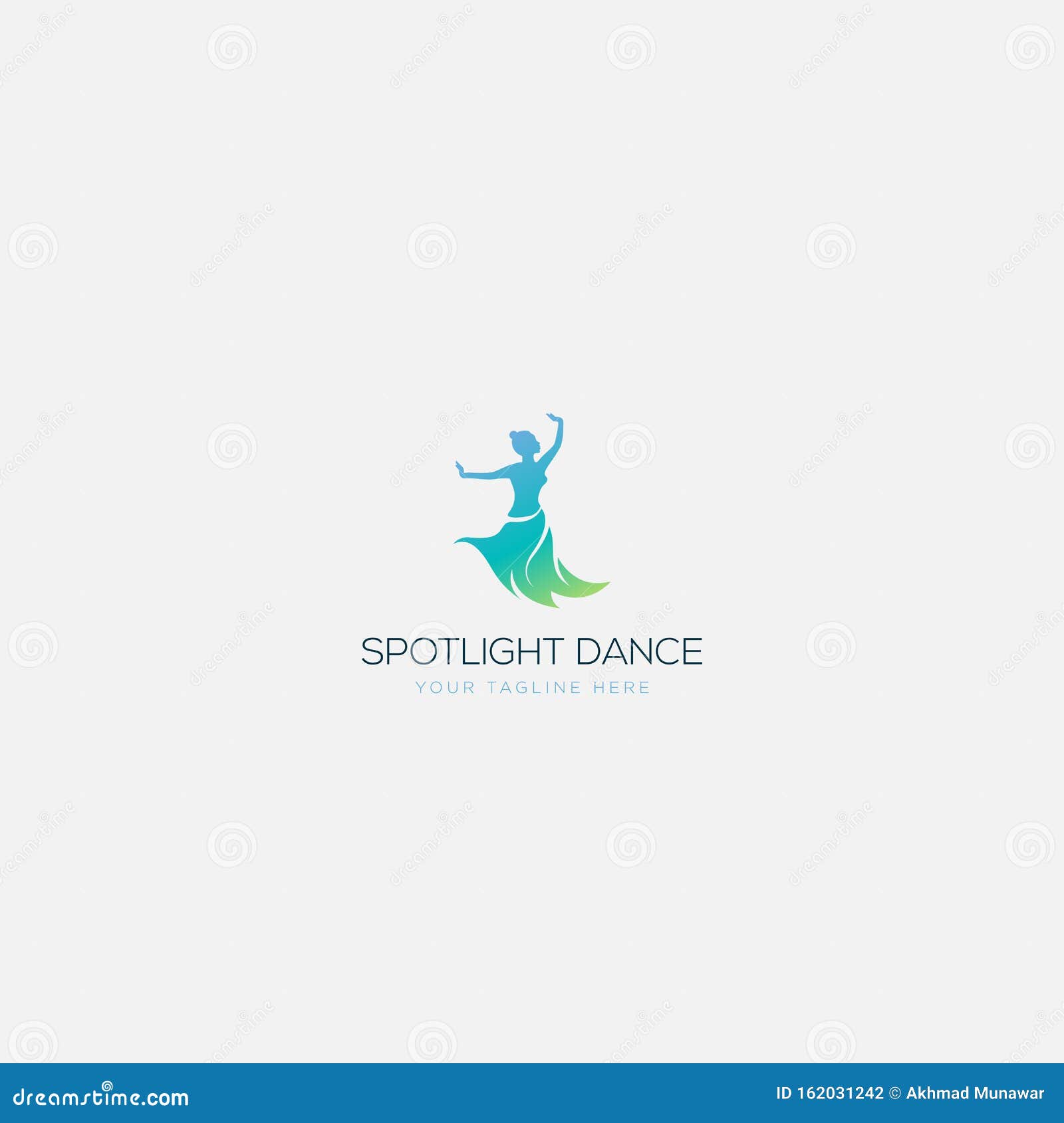 Spotlight Dance Abstract People Dance Logo Designs Stock Vector Illustration of music, film