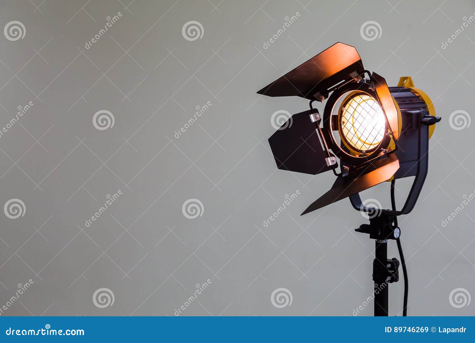 Spotlight with Halogen Bulb and Fresnel Lens. Lighting Equipment for ...