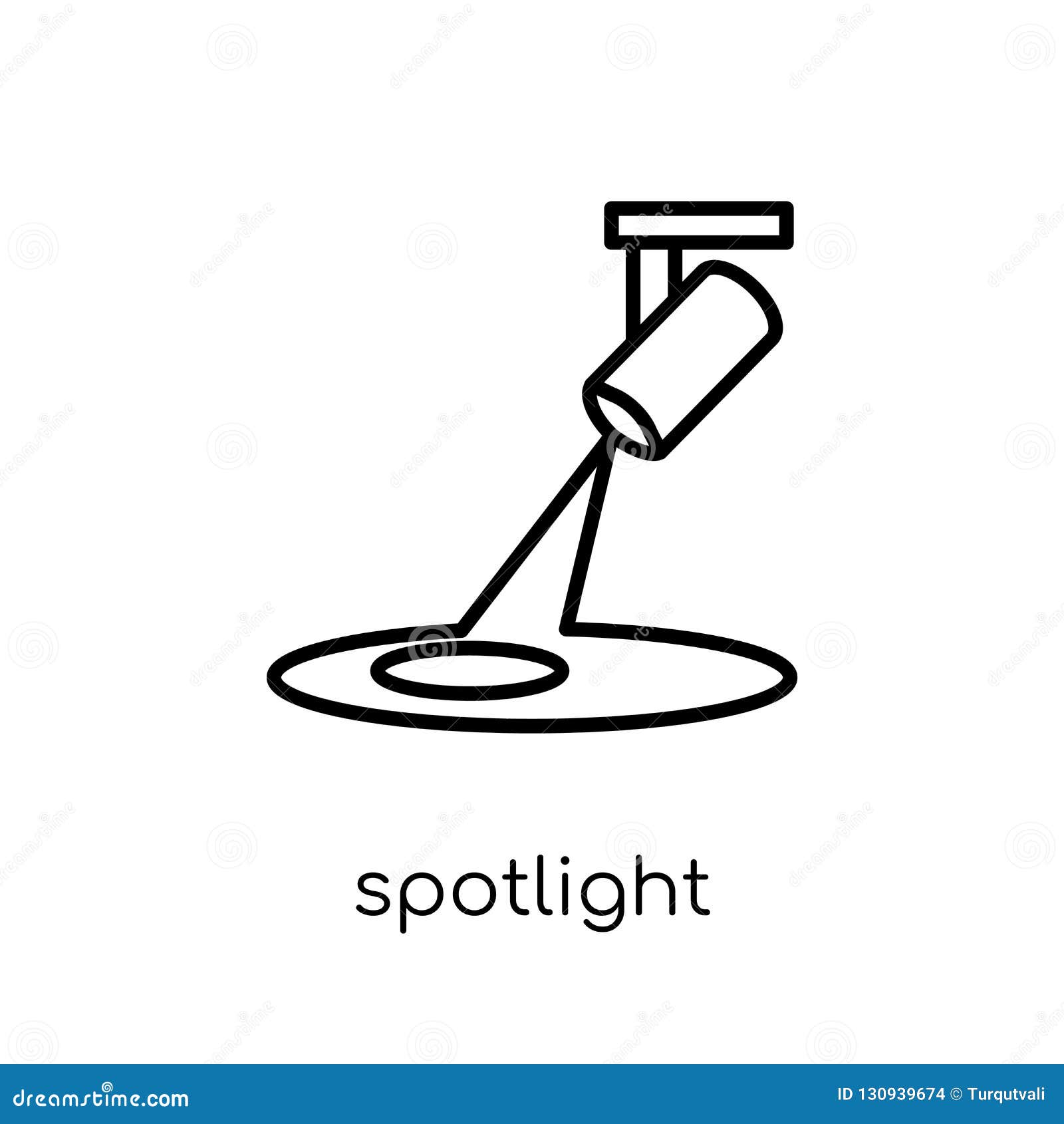 Spotlight Icon. Trendy Modern Flat Linear Vector Spotlight Icon Stock