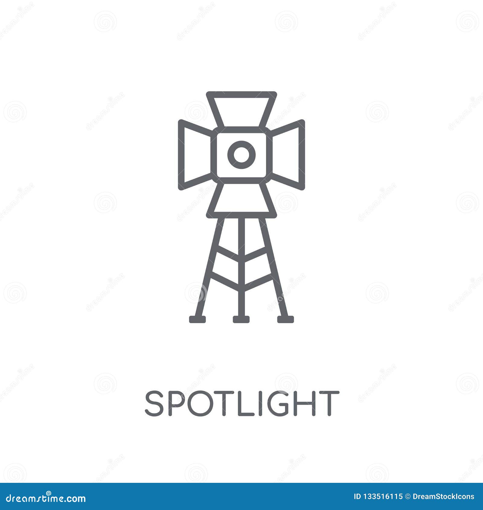 Spotlight Linear Icon. Modern Outline Spotlight Logo Concept on Stock