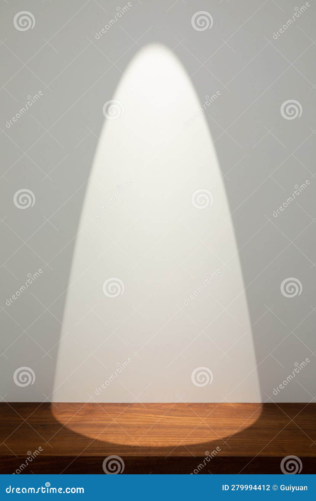 A Spotlight Shines on the Tabletop. Spotlights Shine on the Walls Stock Photo Image of white