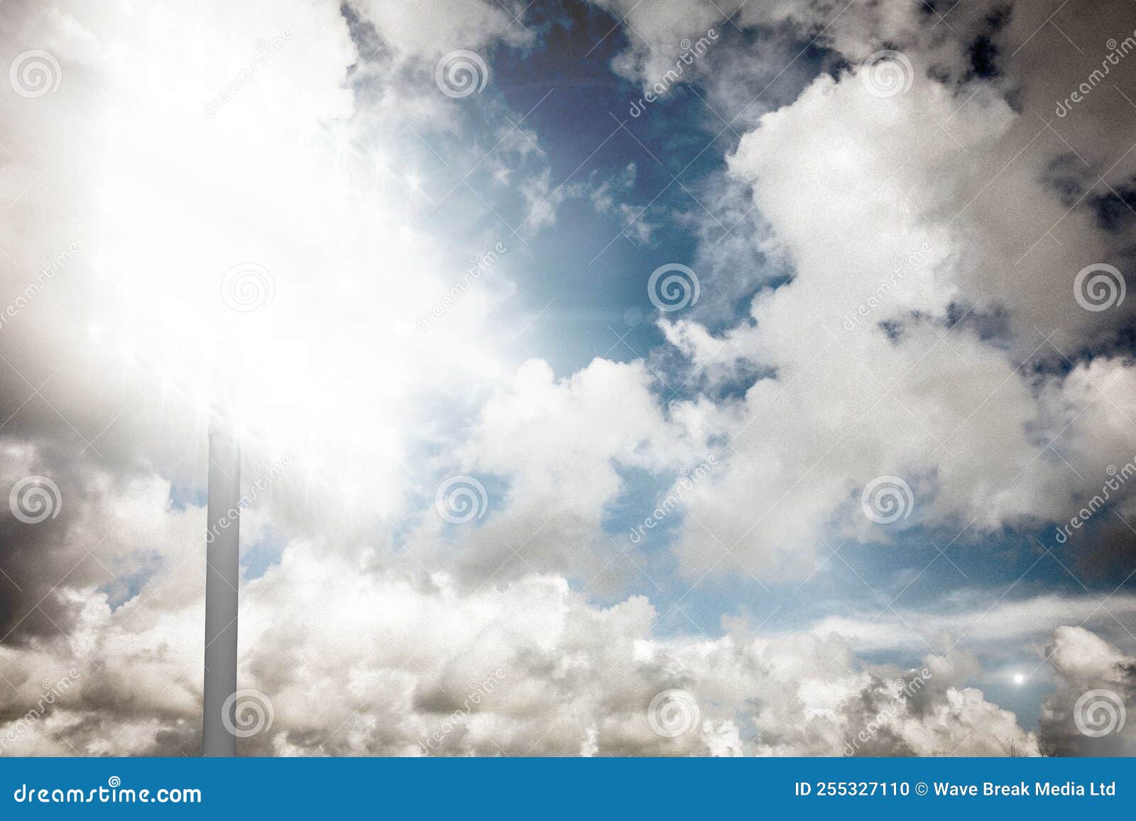 Spotlight in sky stock photo. Image of blue, spotlight 255327110