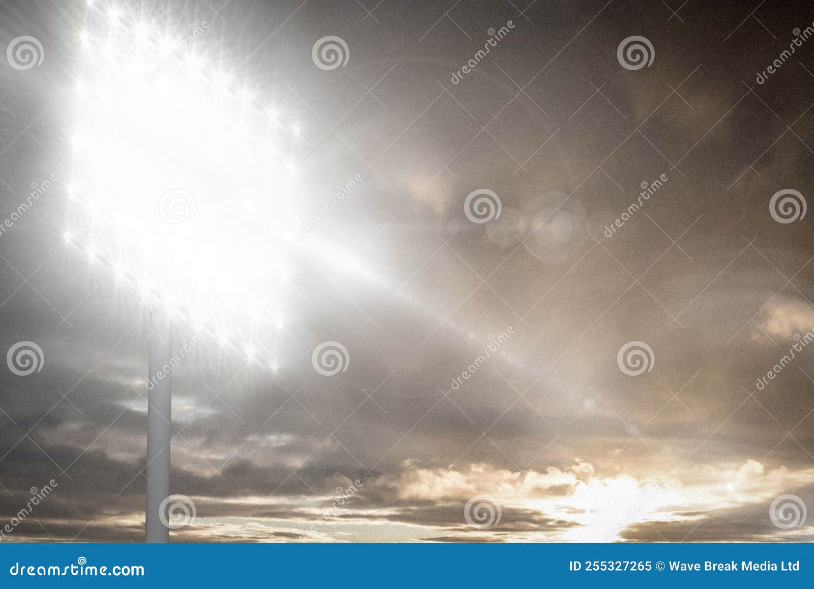 Spotlight in sky stock image. Image of shining, spotlight 255327265
