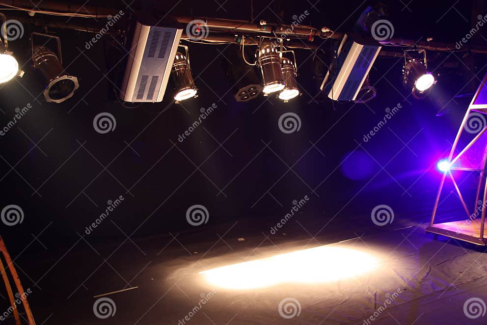 Spotlights in theatre stock photo. Image of electricity 19636070
