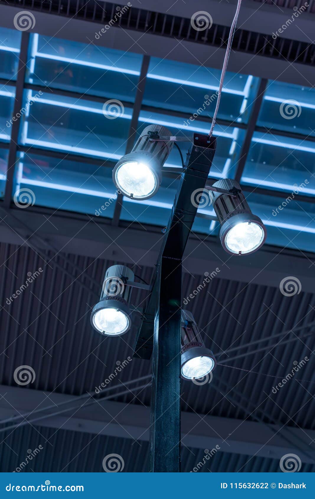 Spotlights on Theatre Stage Stock Photo Image of glowing, event
