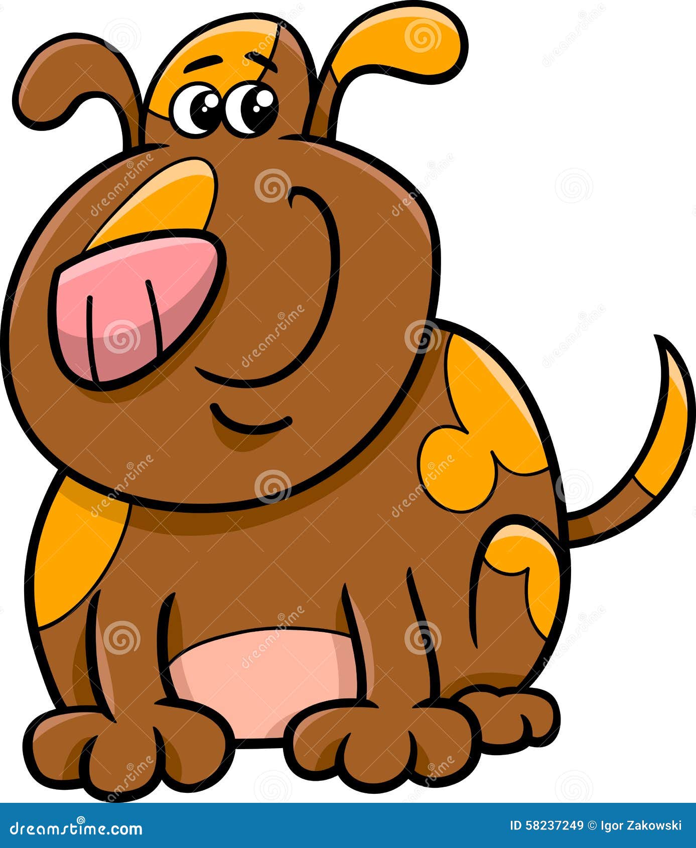 Spotted dog cartoon stock vector. Illustration of drawing - 58237249