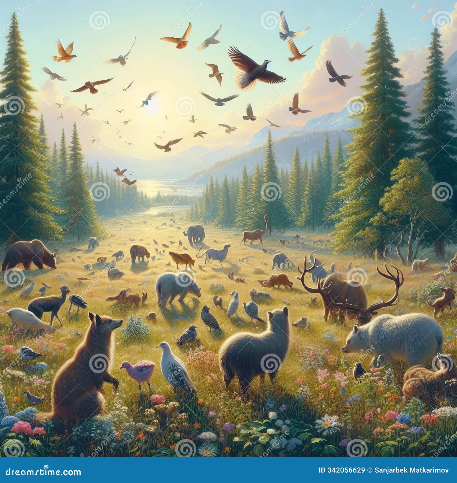 in sprawling meadows animals celebrate the open spaces and diver