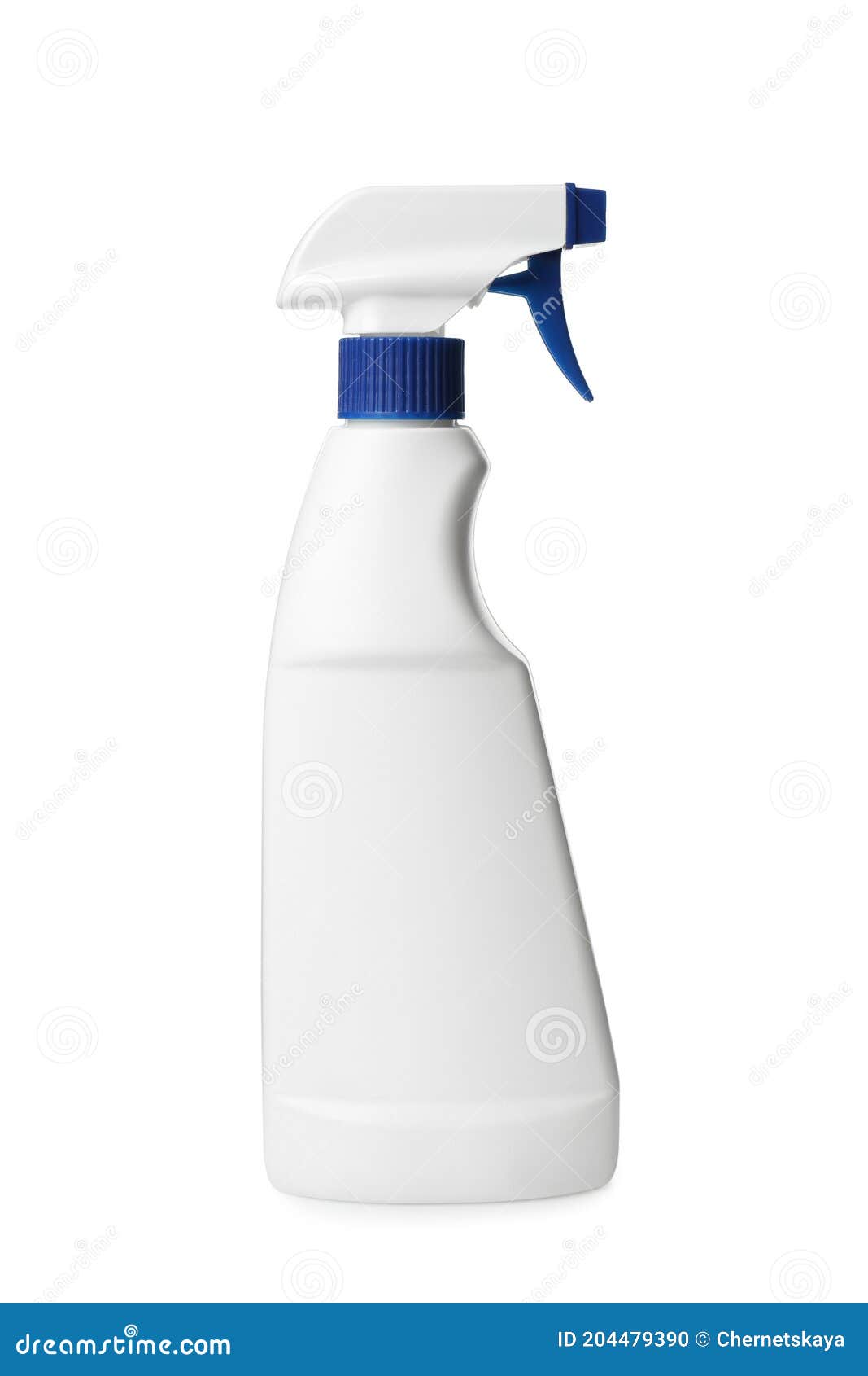 Spray Bottle of Cleaning Product Isolated on White Stock Photo Image