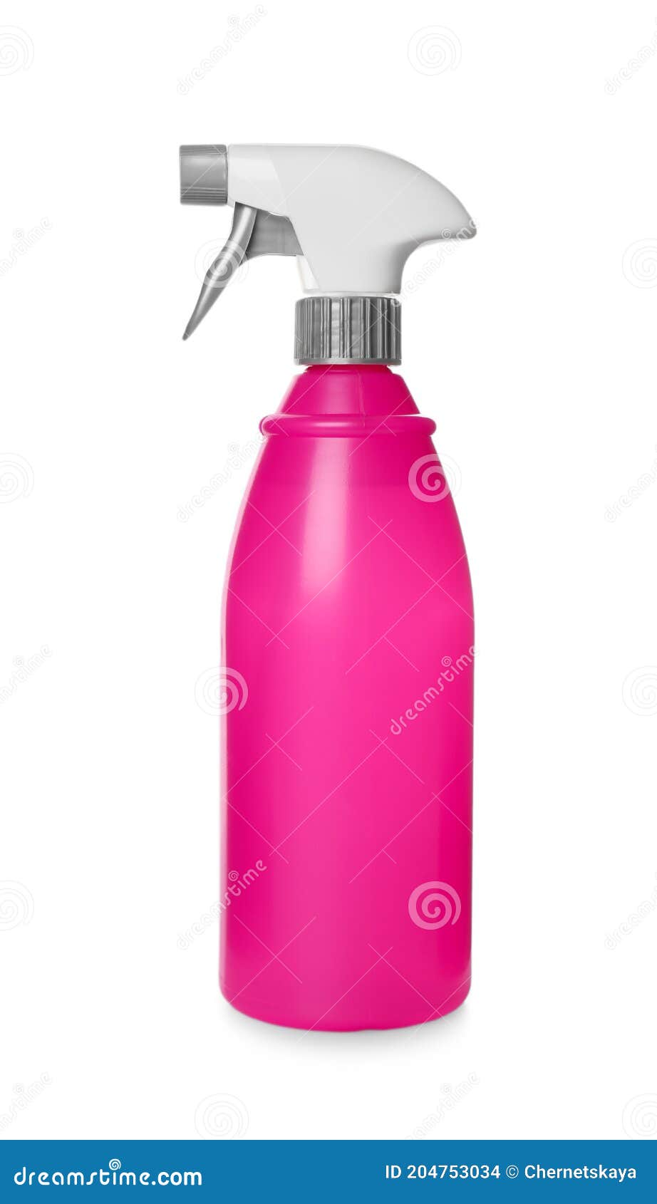 Spray Bottle of Cleaning Product Isolated on White Stock Photo Image