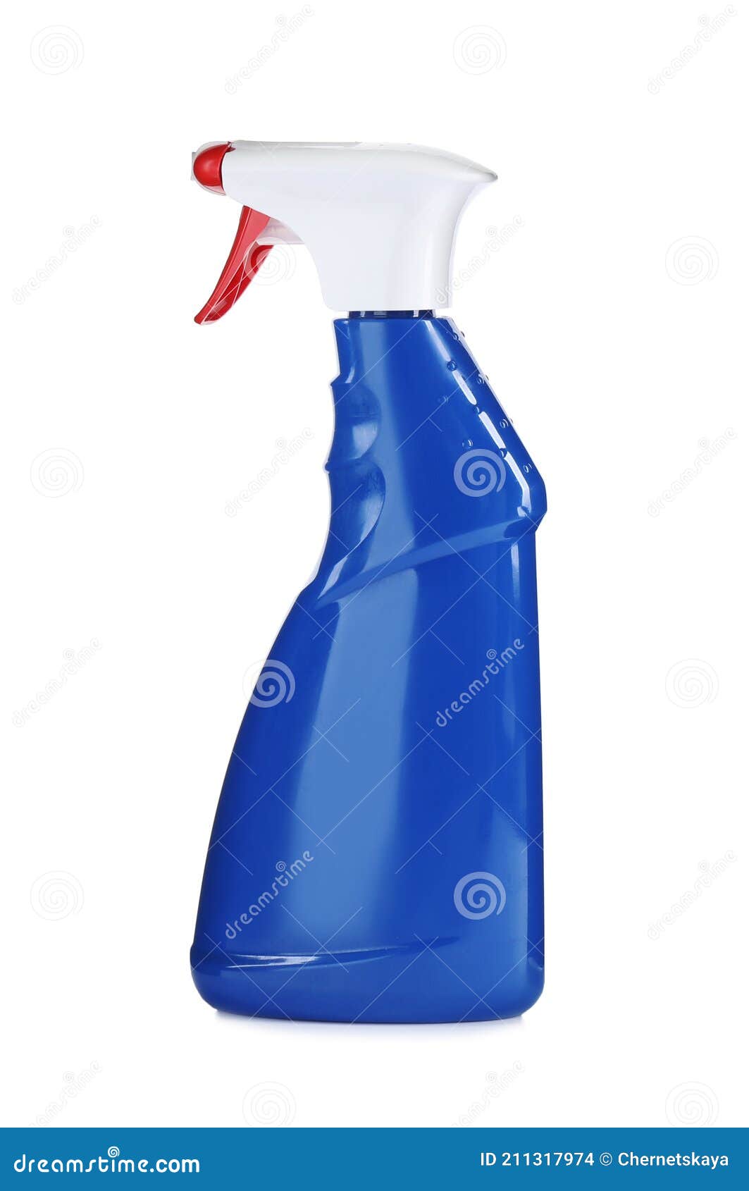 Spray Bottle of Cleaning Product Isolated on White Stock Photo Image